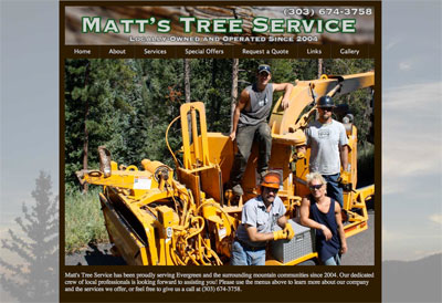 Matt's Tree Service Website